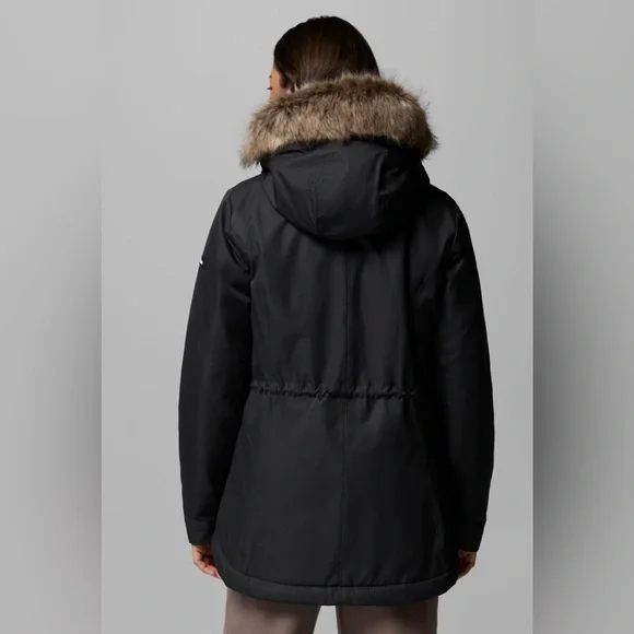 Columbia Black Hooded Winter Coat - Picture 6 of 9